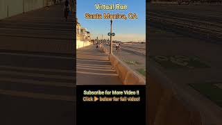 Virtual Run  Santa Monica Beach California  Sunset Dec 2023 beach californiabeach travel [upl. by Gnagflow]