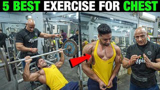 5 Best Exercise For Chest  How To Get Bigger Chest [upl. by Ornie]