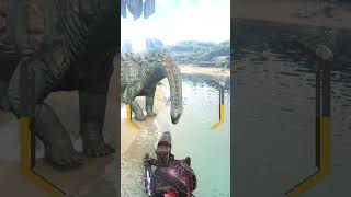 How to Tame a Titanosaur in Ark Best Way shorts [upl. by Hgielar]