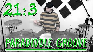 213 Polyrhythmic Paradiddle Drum Groove [upl. by Hairehcaz]