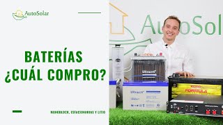 Baterías Solares diferencias y tipos litio monoblock y estacionarias [upl. by Decima]