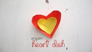 DIY Origami Heart Dish author HVass Ildikó [upl. by Anaeirb31]