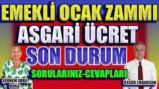 Emekli Ocak Zammı Asgari Ücret Son Durum SorularınızCevapları [upl. by Deirdre]