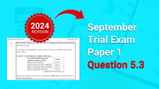 Maths Lit Grade 12 September 2023 Paper 1 Exam Question 53 [upl. by Jerome808]