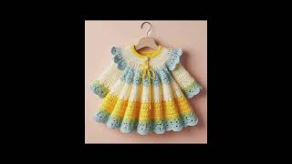 easy crosia baby frock design ideas 2024 latest dress designs babyfrock crochet frock [upl. by Rhoads330]