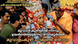 മൂവാൾ കുഴിയിൽ നിന്നും ചെമ്പ്കുടം തകർത്ത് വന്ന രൗദ്രമൂർത്തി മൂവാളംകുഴി ചാമുണ്ടി തോറ്റം [upl. by Nannahs]