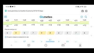 Погода на 10 дней в Костроме гисметео  Gismeteo [upl. by Cronin]