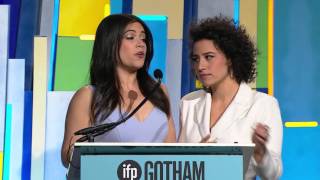 BROAD CITYs Abbi Jacobson and Ilana Glazer open up the 25th Gotham Awards [upl. by Nylrahc]