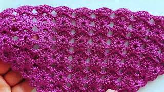 tuto crochet châle triangle débutant facile crochet knitting house tv shawl crochet [upl. by Tillfourd]