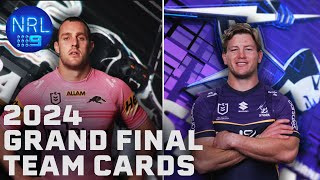 2024 NRL Grand Final Team Cards  NRL on Nine [upl. by Fina]