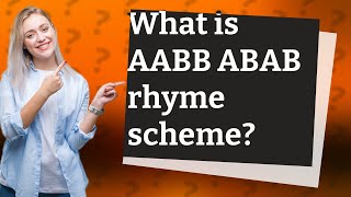 What is AABB ABAB rhyme scheme [upl. by Rianna]