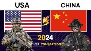 USA vs China Military Power Analysis 2024  China vs USA Military Power 2024 [upl. by Ralston]