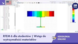 EN RFEM 6 dla studentów  Wstęp do wytrzymałości materiałów  23 października 2024 [upl. by Silloc89]