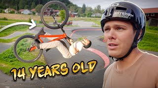 MAKING 14 YEAR OLD KIDS BACKFLIP A PUMP TRACK [upl. by Gies]