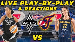 Las Vegas Aces vs Indiana Fever  Live PlayByPlay amp Reactions [upl. by Kauppi67]