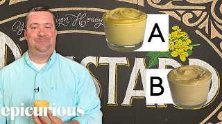 Mustard Expert Guesses Cheap vs Expensive Mustard  Price Points  Epicurious [upl. by Maybelle]