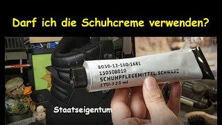 Ist diese Bundeswehr Schuhcreme für die Kampfstiefel wirklich verboten [upl. by Oakes283]