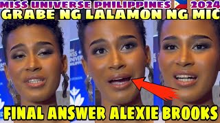 AYAN DITO nag Ka alaman sa Q and A Alexie Brooks ng Lamon ng mic miss universe philippines 2024 [upl. by Kacy513]