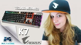 Teclado Gamer Usb Gigabyte Aorus K7 Rgb Mecânico [upl. by Noterb]