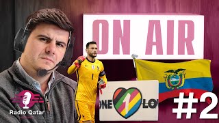 Radio Qatar 2  brassard LGBT Lloris Équateur vs Qatar [upl. by Litton]