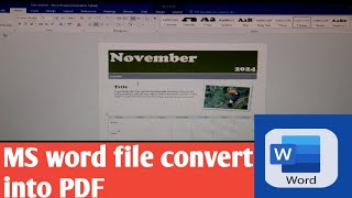 How to convert MS word file into PDF [upl. by Tegdirb]