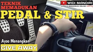 CARA MEMADUKAN STIR DENGAN PEDAL GAS REM KOPLING YANG BENAR DAN AMAN  TUTORIAL 6 [upl. by Charie]