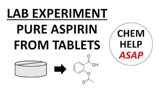 isolation of aspirin from tablets  laboratory experiment [upl. by Erodaeht]