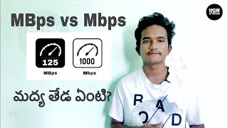 What is the Difference Between MBps Mbps  MBps Vs Mbps  Explained in Telugu howtodointelugu [upl. by Cai]