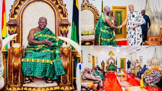 Ga Mantse Nii Tackie Teiko Tsuru II paid a courtesy visit to Asantehene [upl. by Eirrok783]