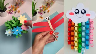 DİY craft Flowers  Dragonfly  Cloud diy craft ideas crafts paper  papercraft flowers cloud [upl. by Hennebery]