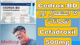 Cefadroxil 500mg  Cefadroxil tablet uses in hindi  CedroxBD 500mg tablet  uses benefit in Urdu [upl. by Engapmahc422]