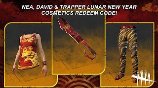 Dead By Daylight Nea David amp Trapper Lunar New Year Event Cosmetics Redeem Code 🐰 🧧 🧨 [upl. by Daven257]