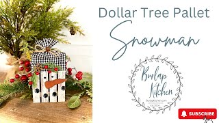 Dollar Tree Pallet Snowman [upl. by Ray]