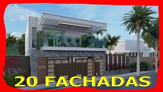 💥 FACHADAS de CASAS MODERNAS de dos PISOS 20 Ideas y PLANOS [upl. by Osicran]