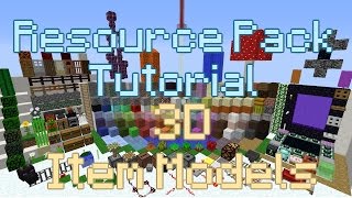 Minecraft Resource Pack Tutorial  3D Item Models 19X 110X111X [upl. by Yrotciv425]