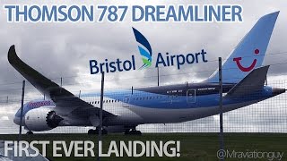 RARE Thomson Airways Boeing 787 Dreamliner Landing at Bristol Airport  FIRST VISIT 19416 [upl. by Zigmund181]