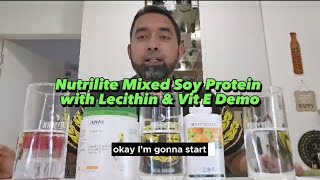 Nutrilite Mixed Soy Protein with Lecithin amp Vit E Demo [upl. by Gabriela]