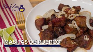 Masitas De Puerco  Fried Pork Chunks  Cuban Recipes  Chef Zee Cooks [upl. by Sokcin]