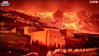 Horrible todayThe eruption of La Palma Volcano in Spain continues until it spews 200 meters of lava [upl. by Asum]