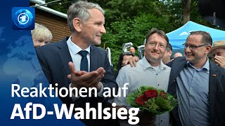 Reaktionen auf AfDWahlsieg in Sonneberg [upl. by Shantee]