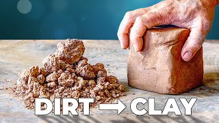 How To Make Clay At Home Its Just Dirt [upl. by Sedda]