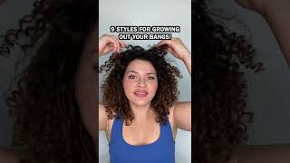 9 CURLY HAIRSTYLES FOR GROWING OUT YOUR BANGS [upl. by Melton]