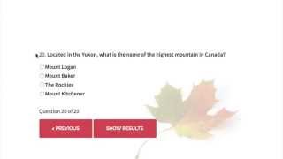 CANADIAN CITIZENSHIP NATURALIZATION PRACTICE TEST VIDEO NO 6 [upl. by Iad]