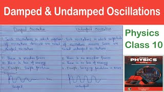 difference between damped and undamped oscillations  damping class 10  physics 10  fazal academy [upl. by Kimmy]