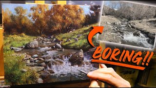 How a BAD photo can ruin your painting Landscape Oil painting TUTORIAL [upl. by Kcin920]