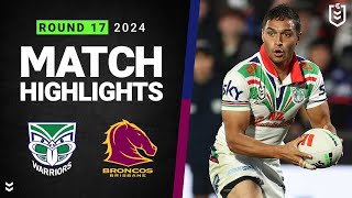 NRL 2024  Warriors v Broncos  Match Highlights [upl. by Lertram]