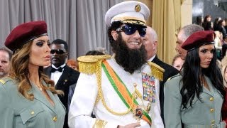 Sacha Baron Cohen Spills Ashes on Ryan Seacrest at Oscars [upl. by Og]