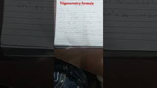 Trigonometry formula easy trick [upl. by Ilocin932]