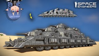 This Landship Tank has Utterly Insane Firepower Space Engineers [upl. by Enuj348]