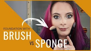 Applying Foundation With a Brush VS Sponge HOW TO APPLY FOUNDATION EASILY [upl. by Laurella264]